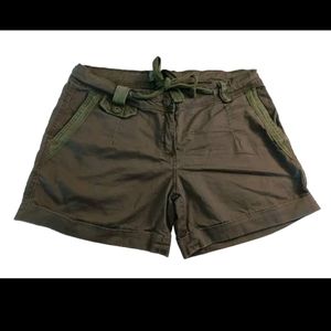 Buffalo David Bitton Forest Green Micro Shorts Sz 27 Utility-Mar Hiking Camp